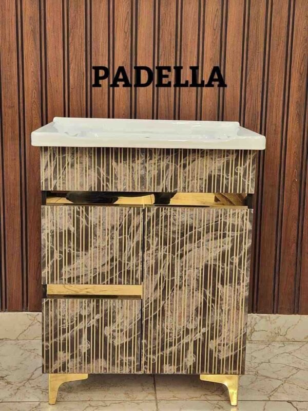 Product Name: Padella Luxe Vanity Cabinet Gold Series