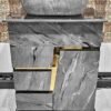 ZM-882 | Premium Stone Finish Vanity Cabinet with Countertop Basin