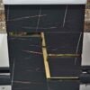 20 " ZM - 2007 Luxury Black Marble Bathroom Vanity with White Sink