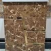 20" ZM -2014 Luxury Brown Marble Bathroom Vanity with White Sink