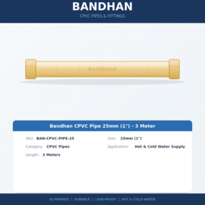 Bandhan CPVC Pipe 25mm (1") - 3 Meter